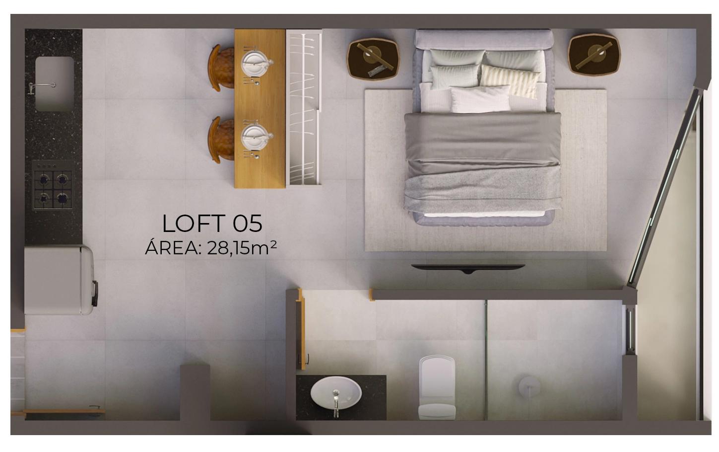 Loft de 28m²